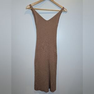In Loom Women's Size S Strapless Tan Knit Dress